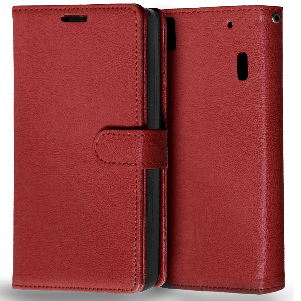 For Lenovo A7000 Book Style Wallet Leather Bag Case For Lenovo K3 Note A 7000 K50-T5 K50 Case Phone Back Cover With Card Holder: Brown