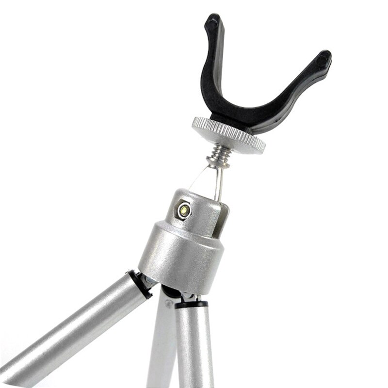 Folding Fishing Rod Pole Holder with Telescopic Triple-Cornered Bracket for Winter Ice Fishing Tackle Tool