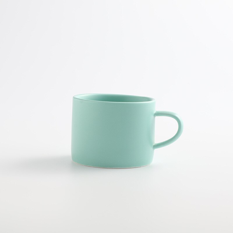 Taza para café con leche de Color sólido Simple, taza para leche con leche, vaso para beber, Simple, Taza de cerámica, 220ml: Powder green