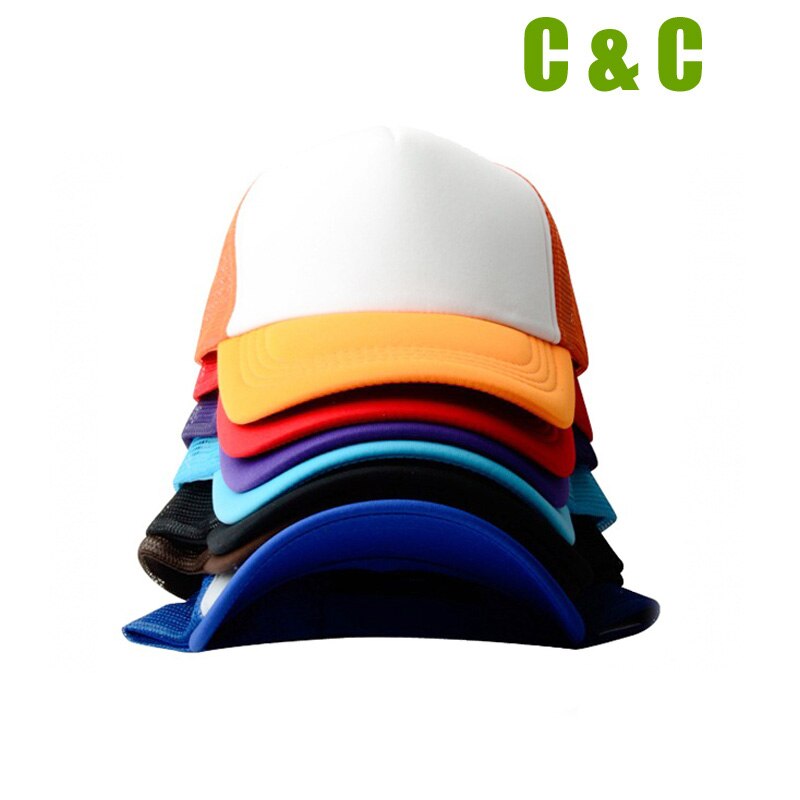 Plain Baseball Sublimation Cap Hat Mesh Sublimation Hat Blank White No picture printed 10PCS Package Mxing color NO.CA-1