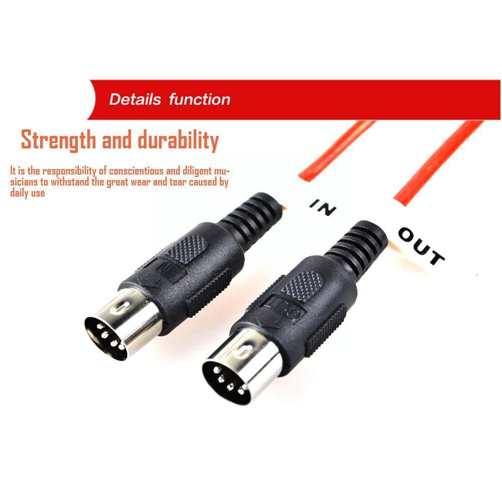 Midi Cable Music Editing Cable Double-headed Five-pin Electronic Connection Midi 1.5 Cable M M Cable 3 Cable Organ L2u0