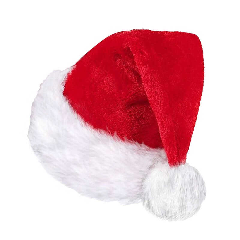 2022 Santa Hat For Adults and child Santa Hat 18x13 inch for year Christmas Eve Comfort Plush Red Velvet Unisex