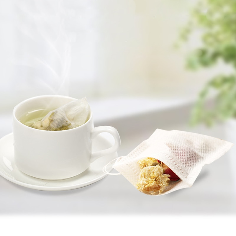 7x9cm/8x10cm/10x15cm Disposable Cook Herb Spice Tools Drawstring Pouch Multifunction 100Pcs Non-woven Medcine Bag