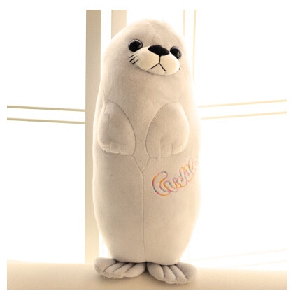 Lot de 40cm coussins en peluche en forme de phoque pour décoration de canapé, idéal pour un anniversaire de petite amie ou d'enfant (ntdiz 1074): Gris