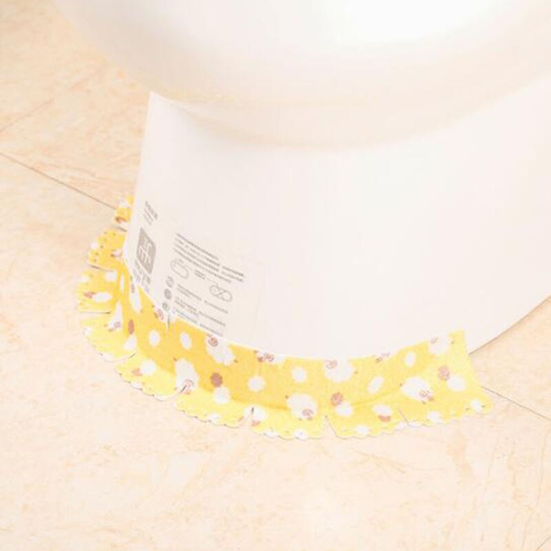 Leuke Wc Seat Anti-Fouling Sticker Cartoon Wc Base Hoek Waterdichte Sink Rand Naad Plint Schild Decoratieve Stickers