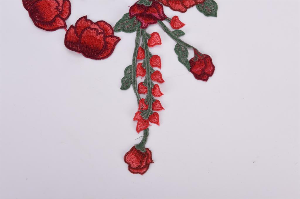 Rozenbloem borduurwerk naaien op patch badges kleding jurk diy accessoires 1pc