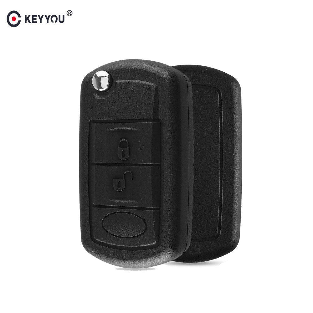Keyyou 10x Voor Land Rover Range Rover Sport LR3 Discovery 3 Remote Fob Case Cover 3 Knoppen Flip Vouwen