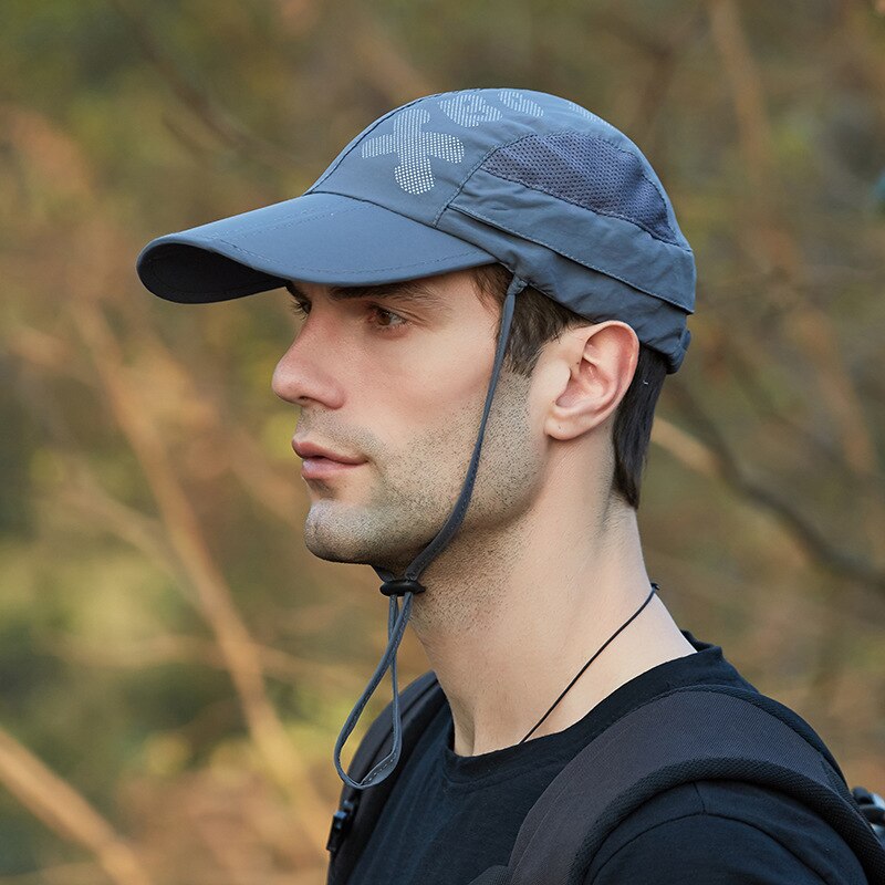 Zomer Uv Bescherming Zonnehoed Voor Vrouwen Mannen Opvouwbare Sneldrogend Waterdichte Baseball Caps Mannelijke Hals Flap Wandelen Vissen Hoeden