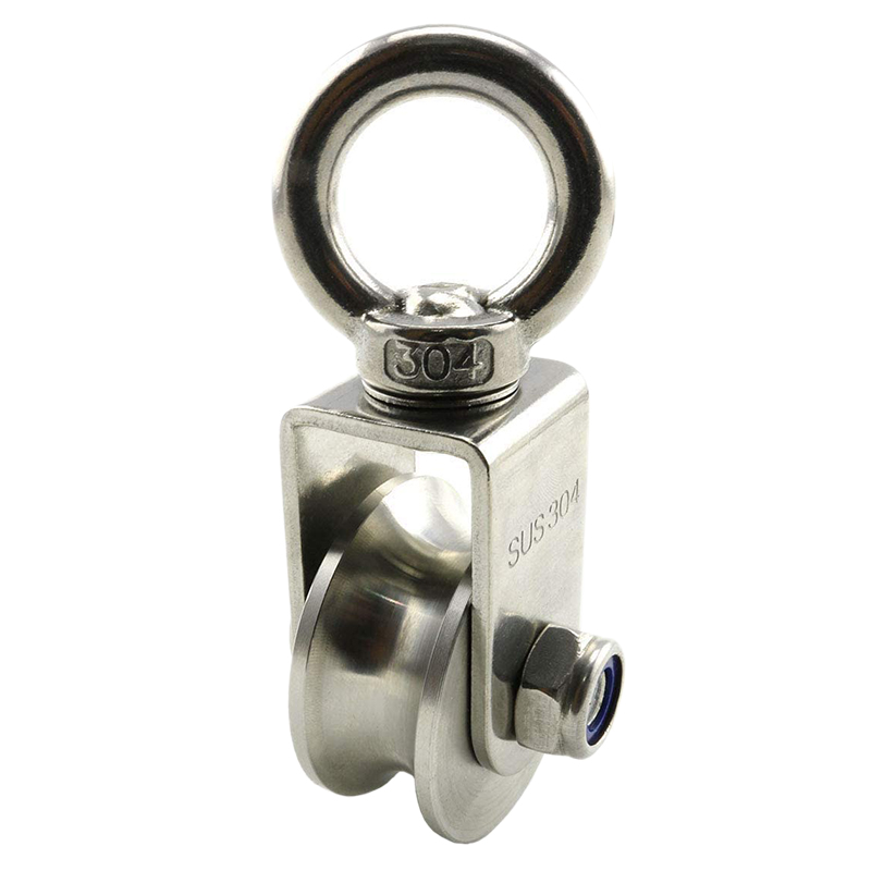 Poulie Fixe à Roulement Inox – Type U, Silencieuse, Petite, Générique