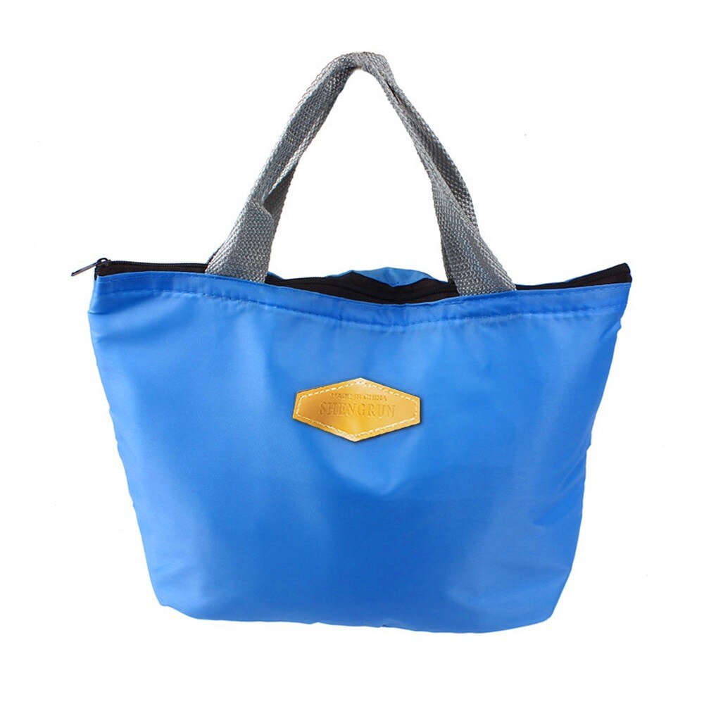 Waterdichte Draagbare Picknick Geïsoleerde Voedsel Opbergdoos Tote Lunch Tas OF bolsa termica lunch tas voedsel zak voor vrouwen mannen kid: Blauw
