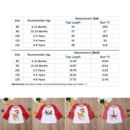 Enfant en bas âge enfants bébé garçon filles vêtements & T-shirt fête t-shirts hauts tenue de noël