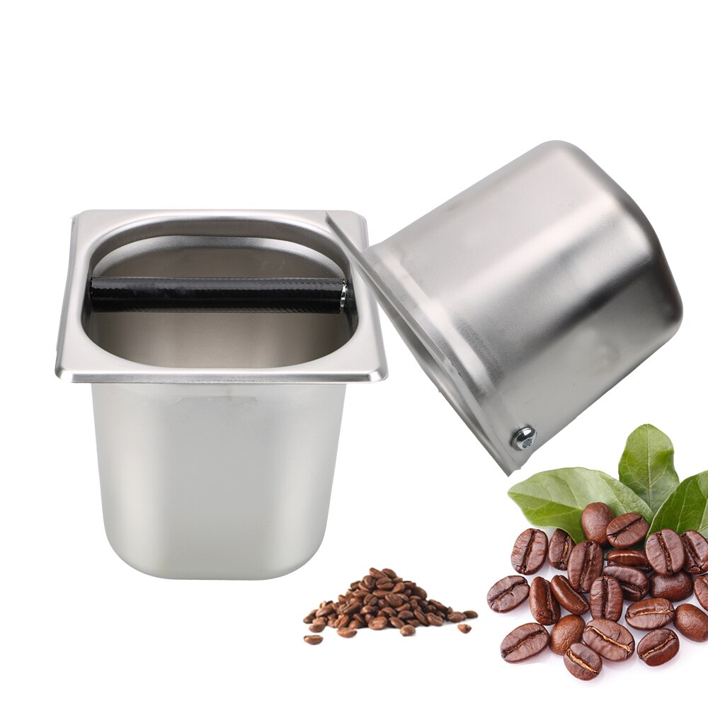 Practical Espresso Knock Box Anti slip Coffee Knock Box Stainless Steel Coffee Supplies Kitchen Tool