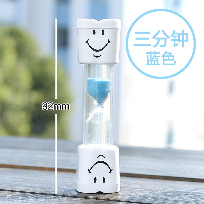 3-Minuut Kinderen Borstelen Timer Plastic -Resistente Decoratie Smiley Gezicht Zandloper Kinderen Countdown Zandloper