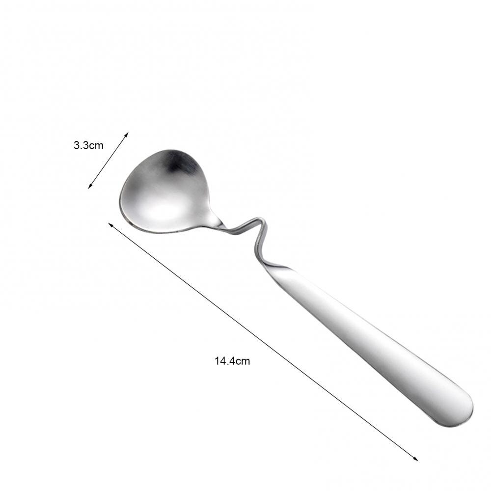 Spoon Stainless Steel Coffee Stirring Spoon Round Shape Tea Milk Dessert Hanging Scoop Specialty Spoons Tableware