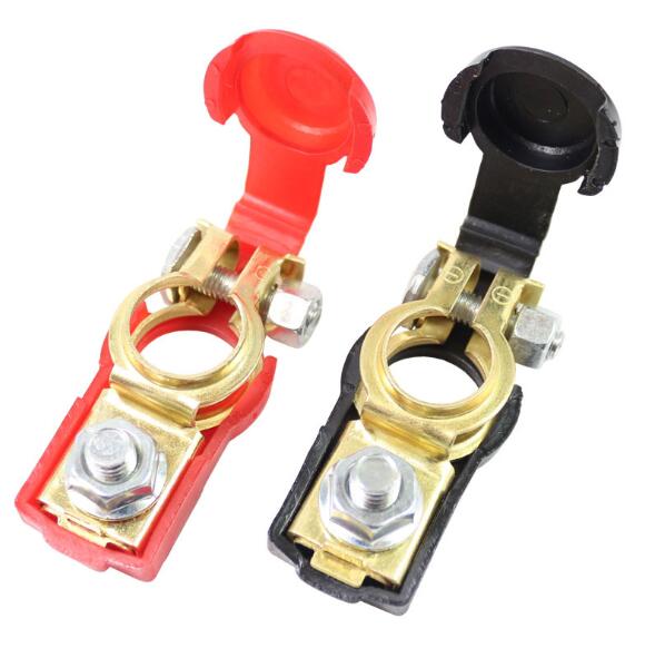 1Pair Car Battery Terminal Clamp Clip Brass Connec... – Grandado