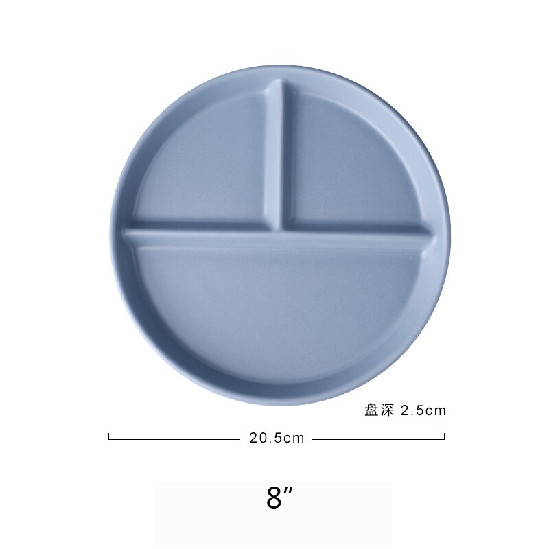 Compartiment de vaisselle en céramique assiette à Dessert fruits aliments pour bébé, plateau de service couleurs pures: H