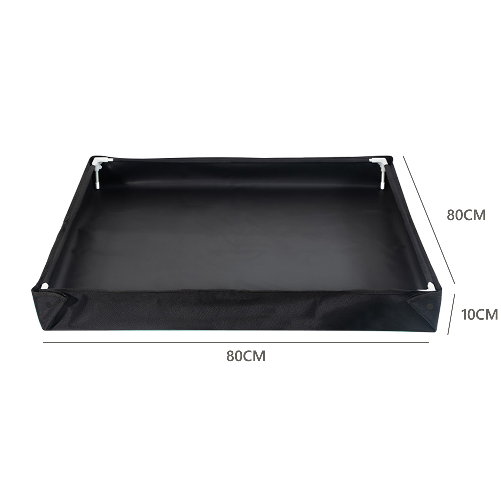 Bærbar campingbruserbund med afløbsslange campingbrusetelt gulvbund udendørs teltbruserbund til indendørs og udendørs brug: Mørkegrå