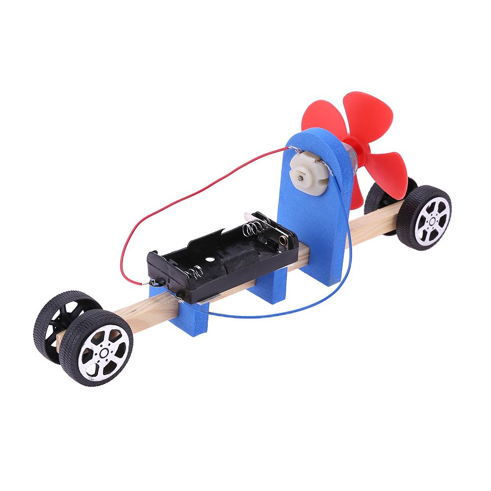 Coche de energía eólica DIY para niños, Kits de materiales de modelo de ciencia, proyectos escolares, enseñanza, juguetes educativos, rompecabezas, Juguetes: Chocolate