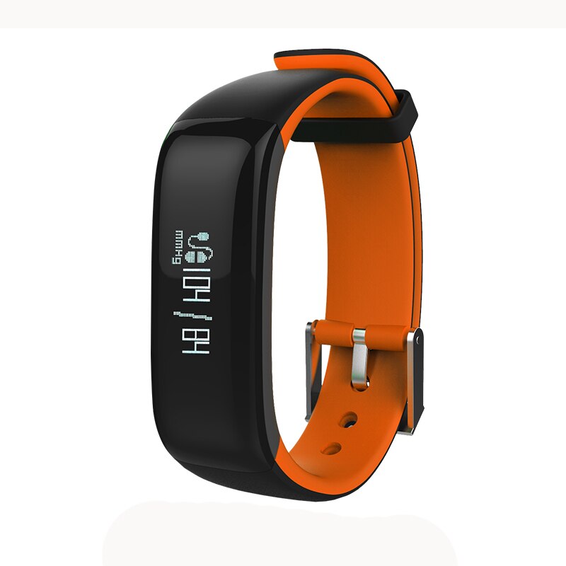 P1 Smartband Orologi Misuratore di Pressione Sanguigna Intelligente Braccialetto Bluetooth Heart Rate Monitor Intelligente Wristband Fitness per iOS Android Phone: Arancione