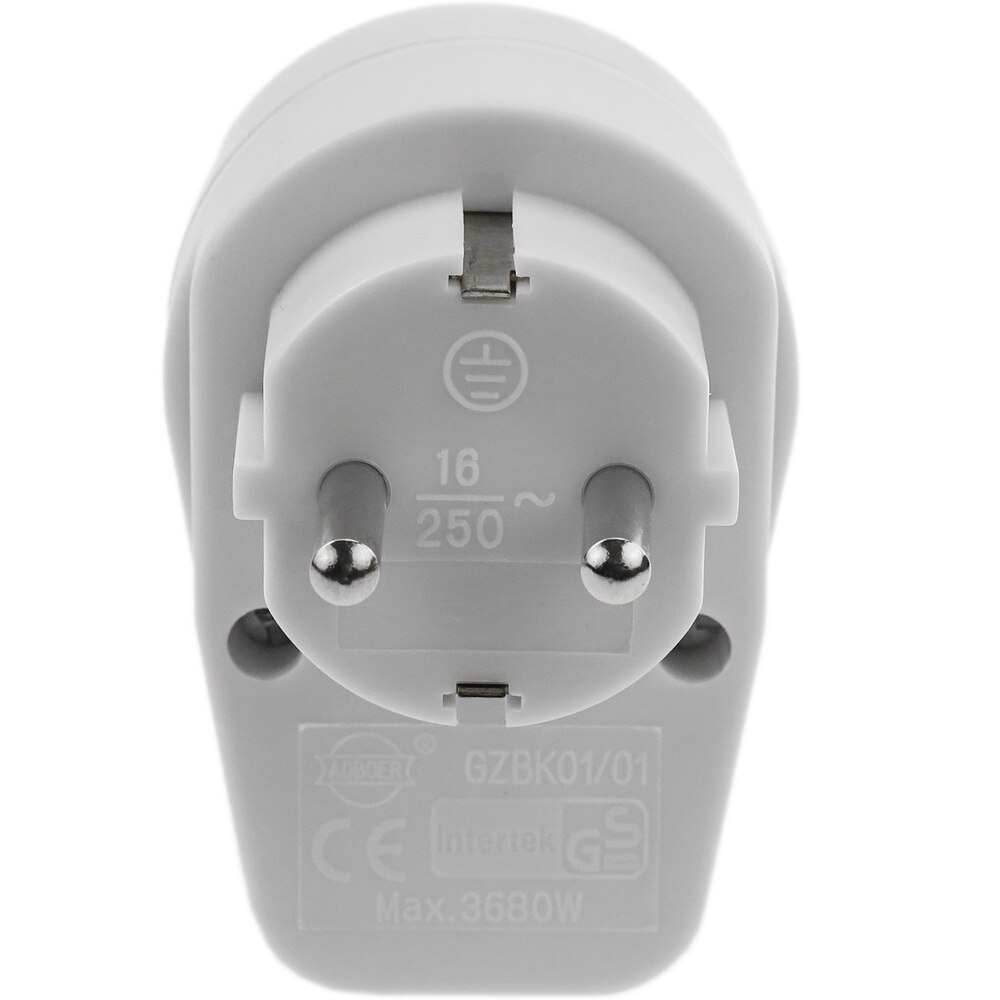 BeMatik – prise schuko blanche 220v ac avec interrupteur