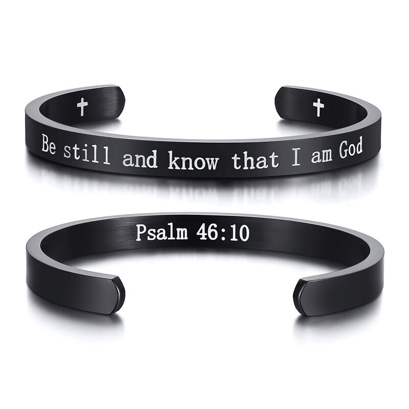 Jean 3:16 verset de la Bible Bracelet chrétiens pour hommes femmes étude de la Bible bijoux religieux pour dieu tant aimé le monde 56MM: 384B-4