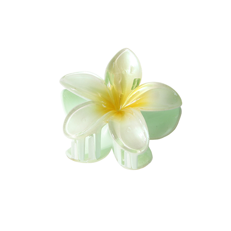 Pinza para el pelo con forma de flor para mujer y niña, pasadores de horquilla, soporte para cola de caballo, accesorios para la cabeza de playa, 8CM: YELLOW