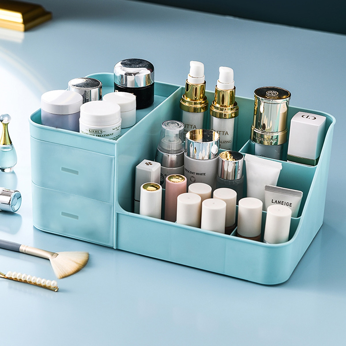 Makeup Organizer Dressing Table Makeup Box Organizer For Cosmetics Storage Makeup Jewelry Storage Box Table Sundries Storage Box