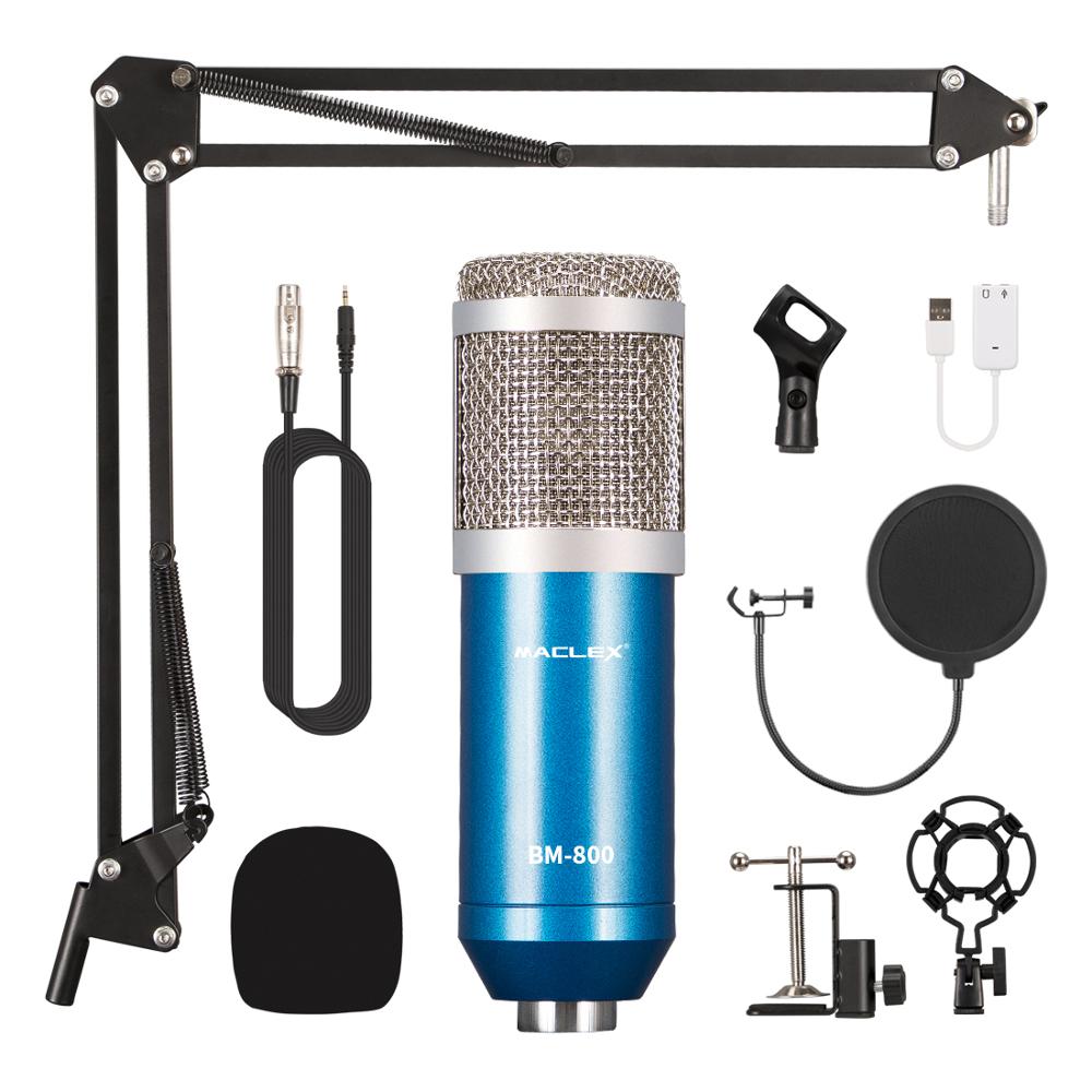 Professionele Bm 800 Condensator Microfoon Bm-800 3.5Mm Wired Karaoke BM800 Opname Microfoon Voor Computer Karaoke Ktv Микрофо: Zilver