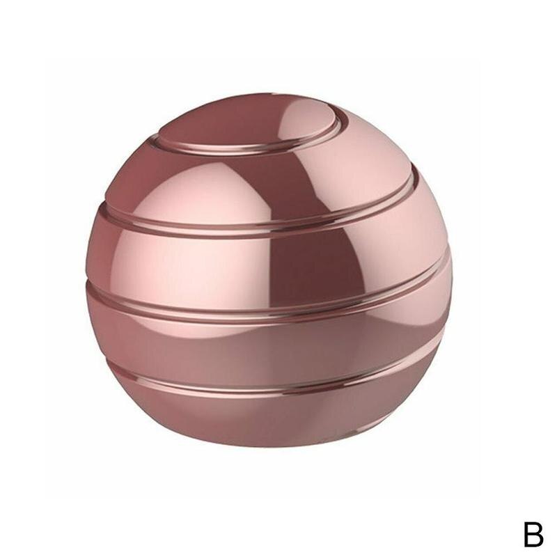 Desktop Decompression Rotating Spherical Gyroscope Gyro Toy Illusion Flowing Desk Optical Toy For Adult Finger Metal U2I4: B