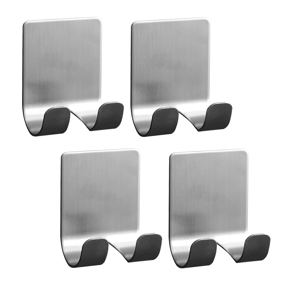 1/2/4pcs stainless steel Razor Holder Men Shaving Shaver Razor Stand Shelf Shaving Razor Storage Rack Bathroom Hook Organizer: 4pcs