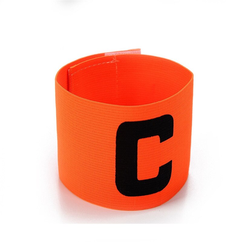 1 piece professional football captain armband football competition arm elastic band captain arm band leader sports stick cord: 1 pc orange