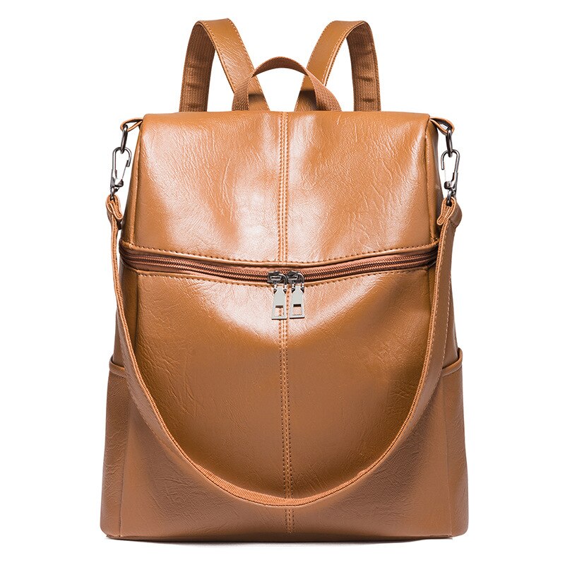neue frauen anti-diebstahl rucksack Britischen stil, PU leder Solide schule tasche casual tragbaren reise tasche