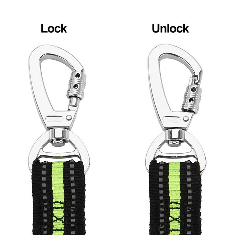 Elastic buffer Large Dog Leash Double handle pet Lead Reflective Traction rope 2 Handles big Dog Leashes Diving cloth Padded