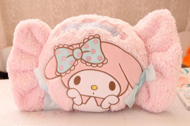 Kawaii dessin animé oreiller ma mélodie bonbons petite étoile jumelle forme peluche doux dos coussin canapé-lit décoration poupées en peluche