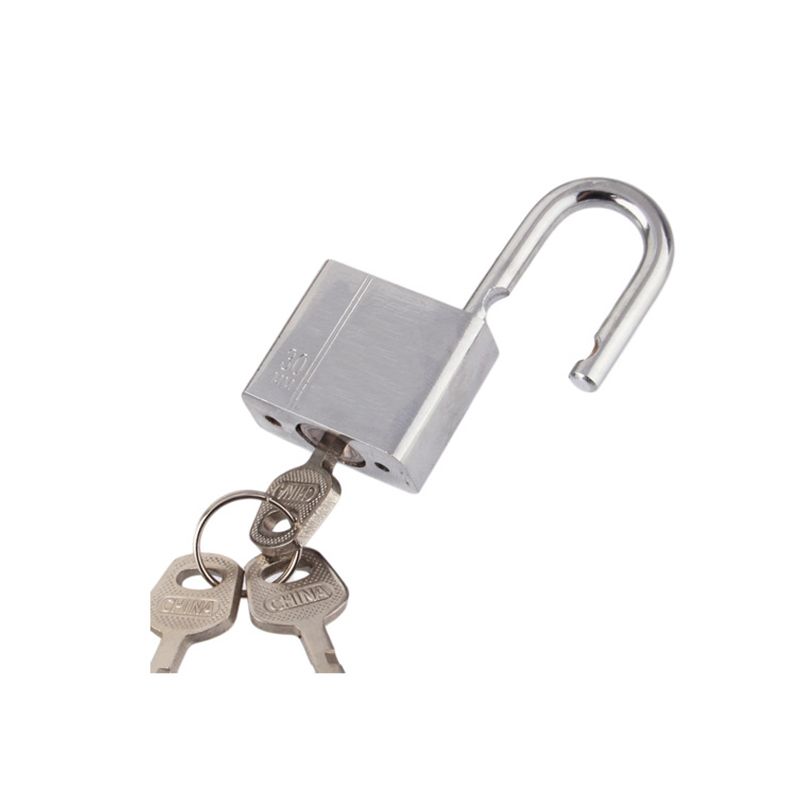 1 Set 30mm*50mm Stainless Steel Padlock With 3 Keys Anti-theft Safety Door Lock Multi-functional Mini Locks Keys Kit