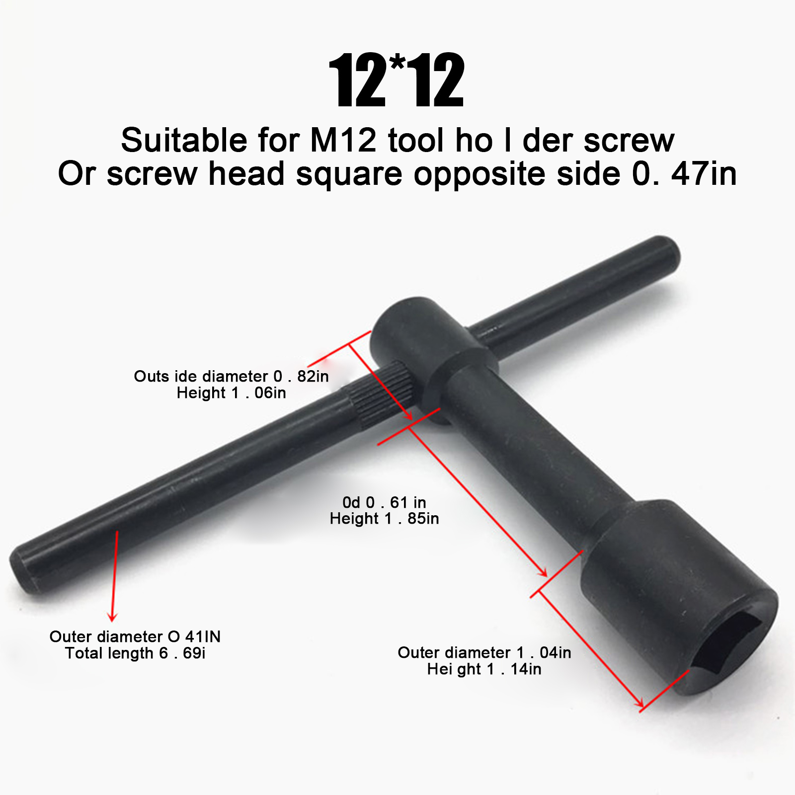 Portaherramientas cuadrado de 8x8/10x10, soporte de herramientas de torno, llave de tornillo, llave cuadrada interna, llave para tornillos M8 M10: 12x12 Square