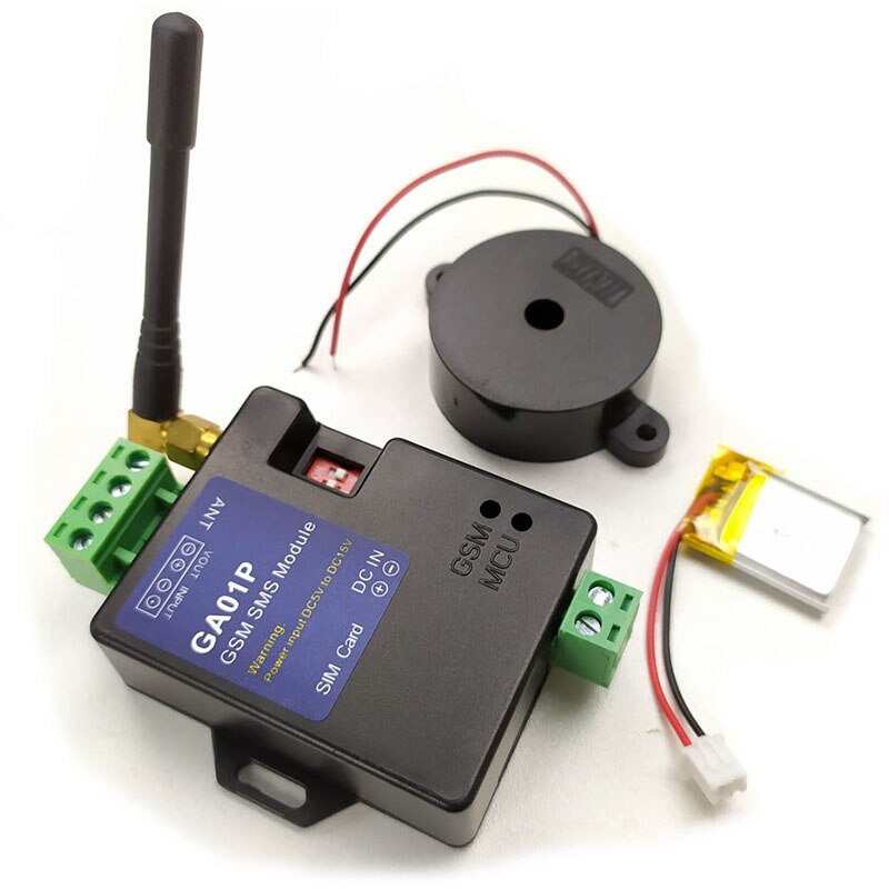 Ga01p mini gsm alarmsystemer sms alarmer sikkerhedssystem genopladeligt batteri til strømsvigt alarm