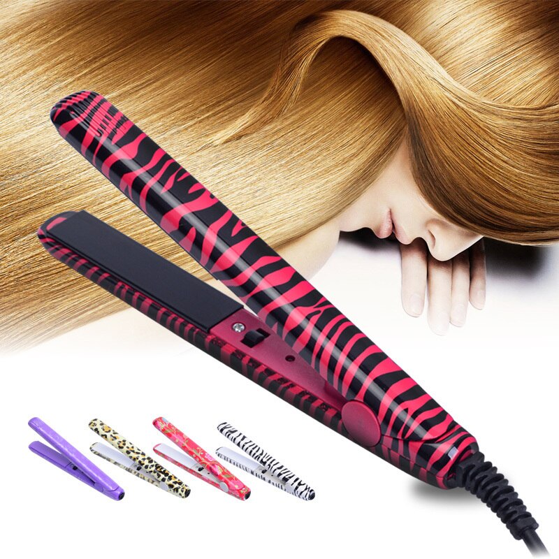Electronic Hair Iron Hairstyling Mini Portable Ceramic Flat Iron Hair Straightener Irons Hair Styling Tools