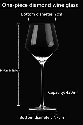 Verre à vin rouge de luxe, verre de cristal de luxe, européen haut de gamme, verre à vin de Bordeaux Oblique