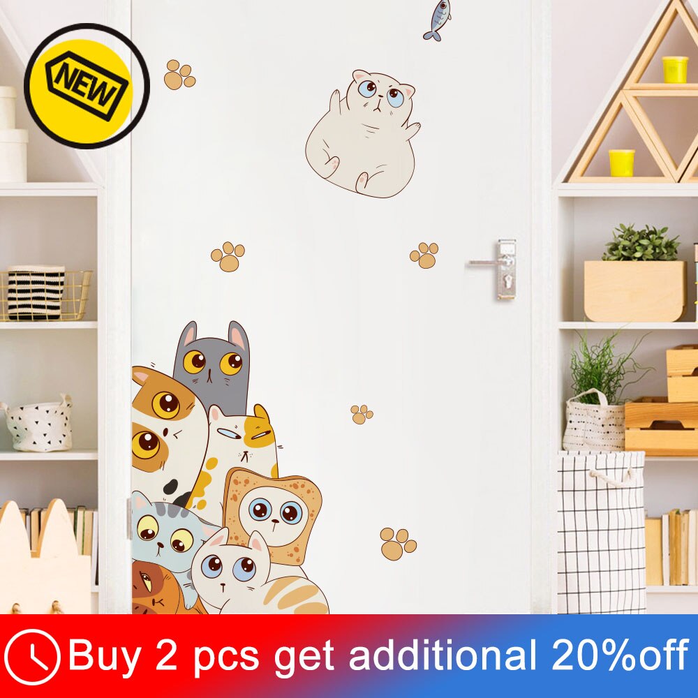 Tegneserie dyr dør klistremerke barnerom dekorasjon, vegg klistremerke låve barnerom, selvstendig veggmaleri tapet, med lim, barnehageinnredning: Nr. .1623