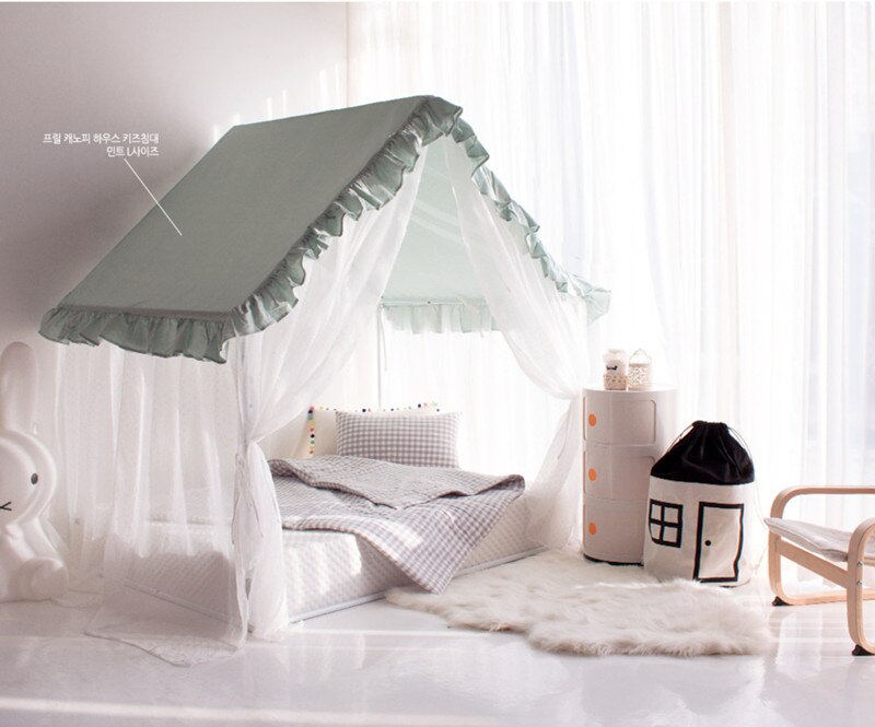 Ins Nordic Leuke Kleine Huis Pasgeboren Baby Slaapkamer Decor Baby Baby Bed Kamer Lakens Bumper Tas Voor Speelgoed Kinderen Decoratie tent