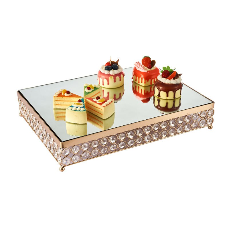 European Crystal Cake Stand Wedding Dessert Table Decoration Bakery Decoration Display Stand Birthday Party Cake Tray Decoration
