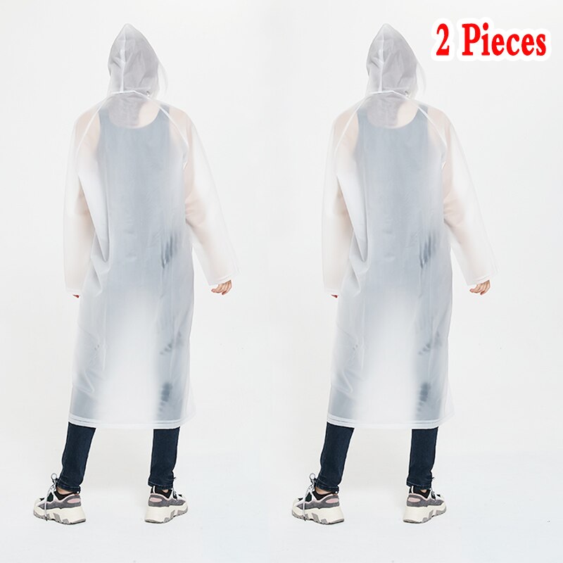2 Pieces Women RAINCOAT Men Rain Coat Impermeable mujer para lluvia RAIN jacket Capa de chuva Poncho Waterproof Rain Suit: 2Pieces-White-NoLOGO