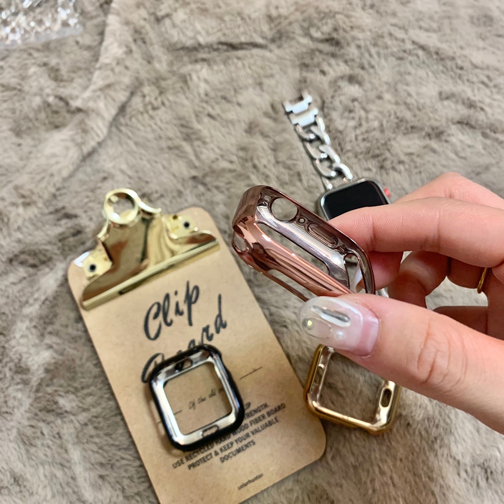 Watch Cover Case for Apple Watch 5 4 44MM 40MM Plating Protective Tpu 360 slim soft for iwatch Series 3 2 1 42MM 38MM