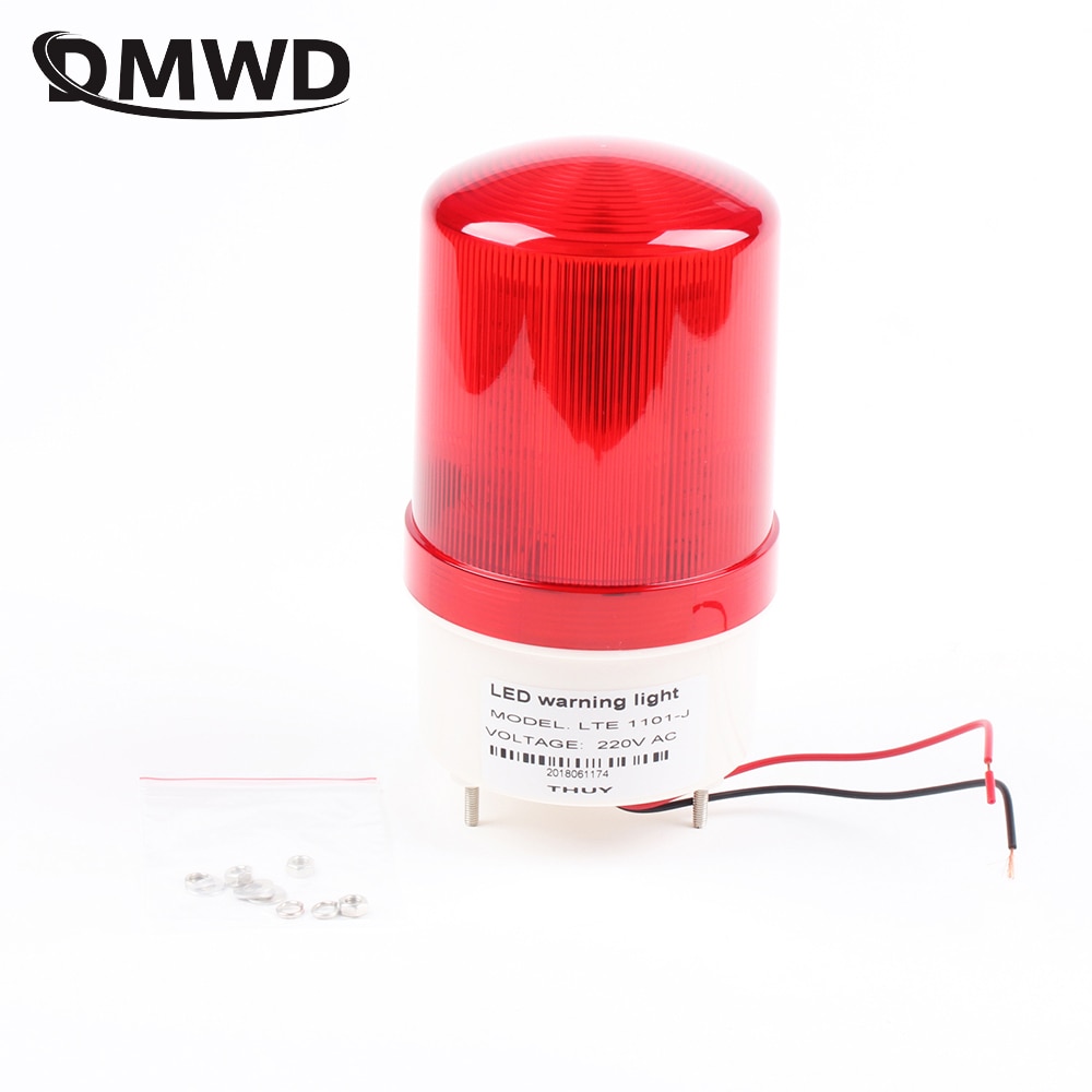 DC 12V 24V AC 110V 220V Red LED Warning light lamp stack indicator with buzzer Colorful plastic