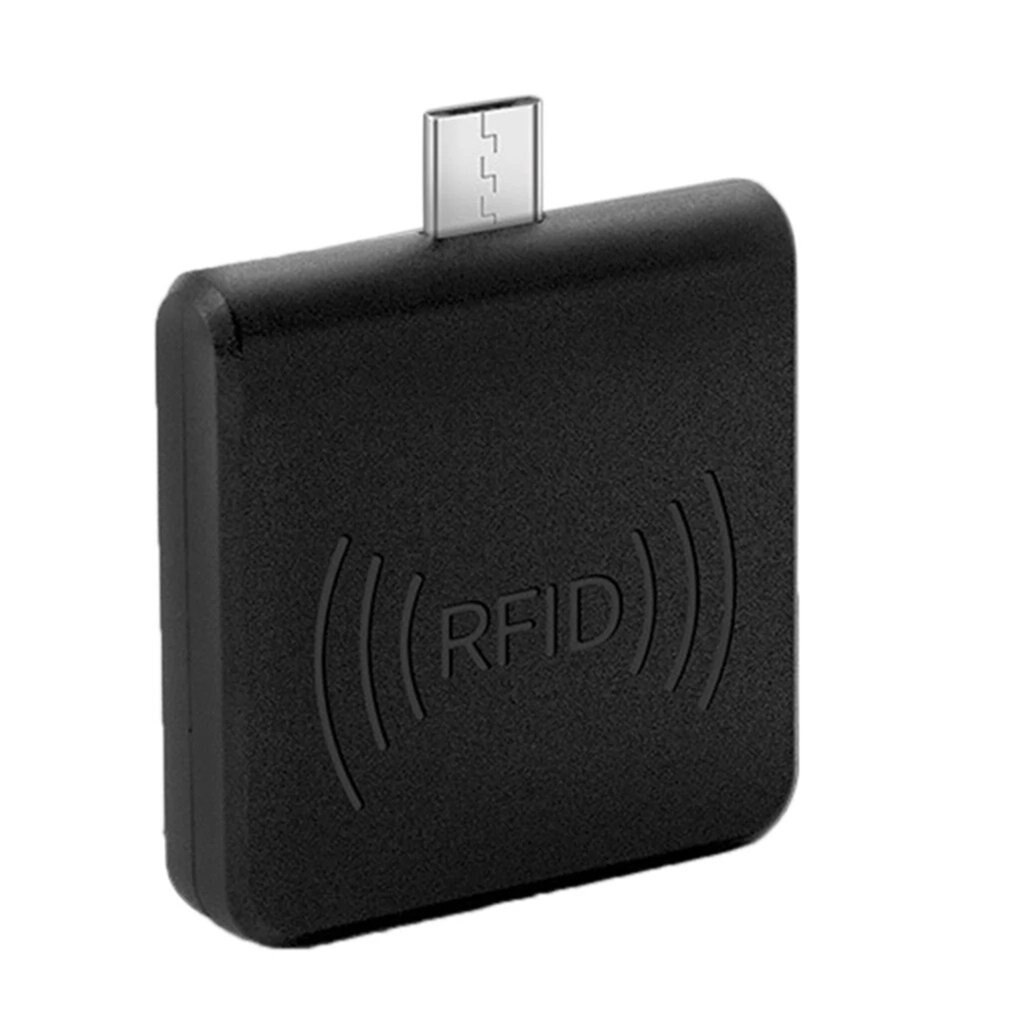 Mini RFID Reader Mobile Phone EM4100 TK4100 ID Card Reader For Android Mobile Phone 13.56Mhz Card Reader: Black