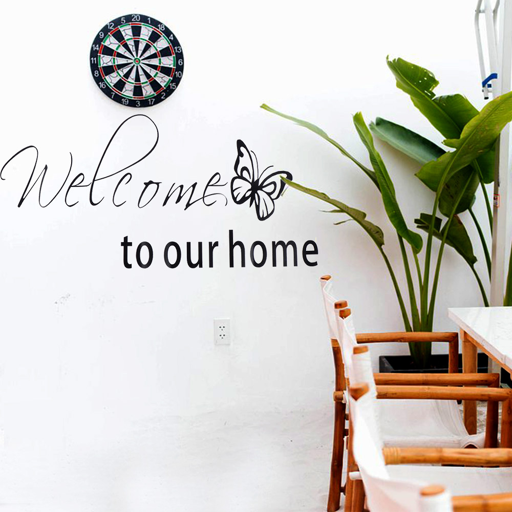 Alphabet Phrase Quotes about Family Life Wall Stickers DIY Art Words Wall Sticker Home Living Room Decoration Wall Decals