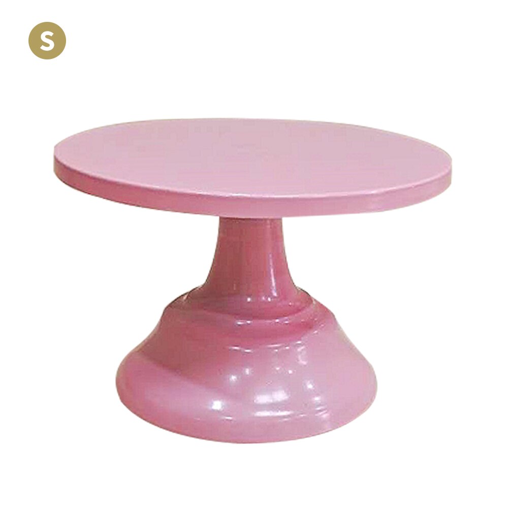 Metalen Cake Stand Melk Thee Winkel Dessert Dessert Tall Lade Bruiloft Props Party Cake Tray Decoratie: Pink / 25cm