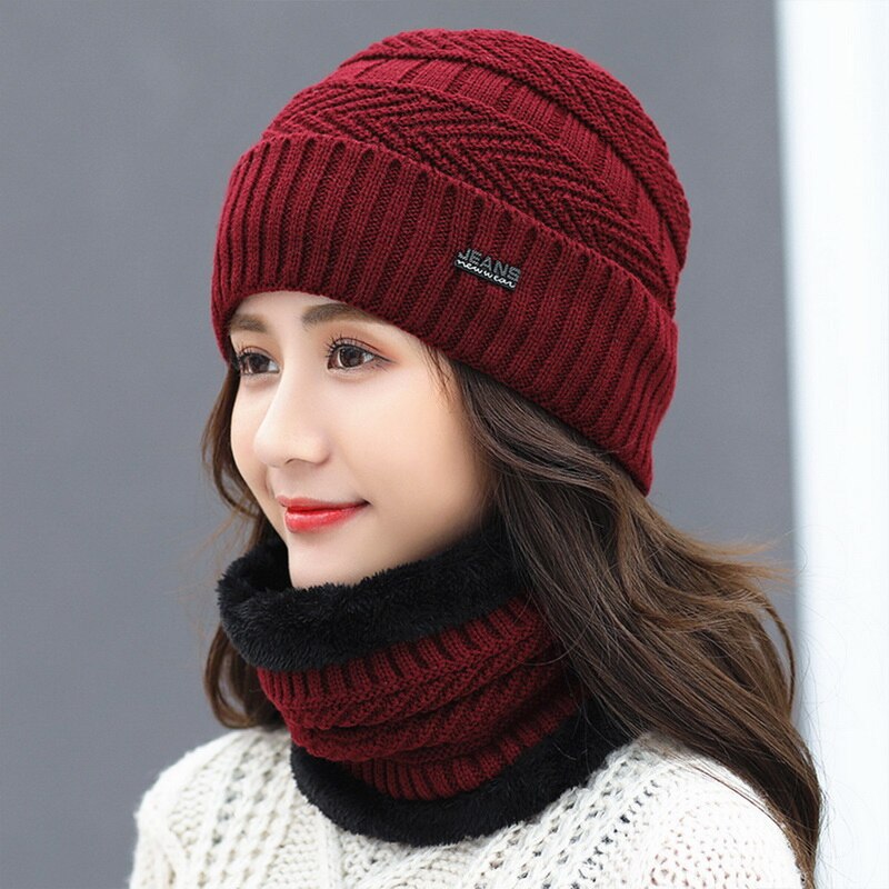 Mode Winter Muts Sjaal Warm Vrouwen Wollen Hoed En Gebreide Muts Winter Rijden Hoeden Fietsen Hoed Outdoor Winter Accessoires: Style 3
