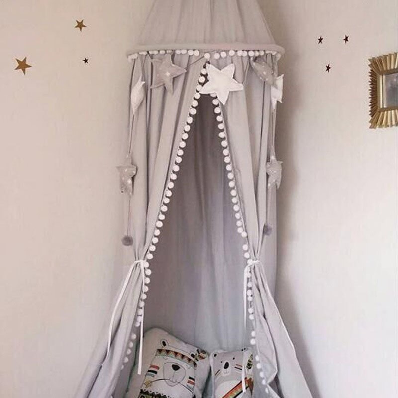 Babybedjes klamboe nordic ins kinderkamer ingericht met koepel bed tent babykamer decoratie kinderbed klamboe